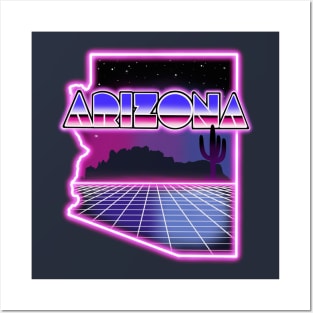 Arizona (80s Retro Style) Posters and Art